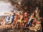Bacchanal before a Statue of Pan Nicolas Poussin